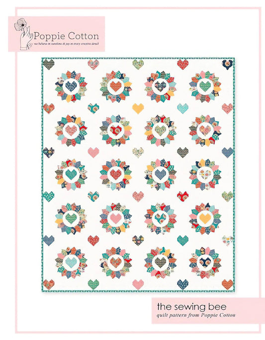 Poppie Cotton The Sewing Bee Quilt Pattern PC1981 Finished Size: 68"x84"