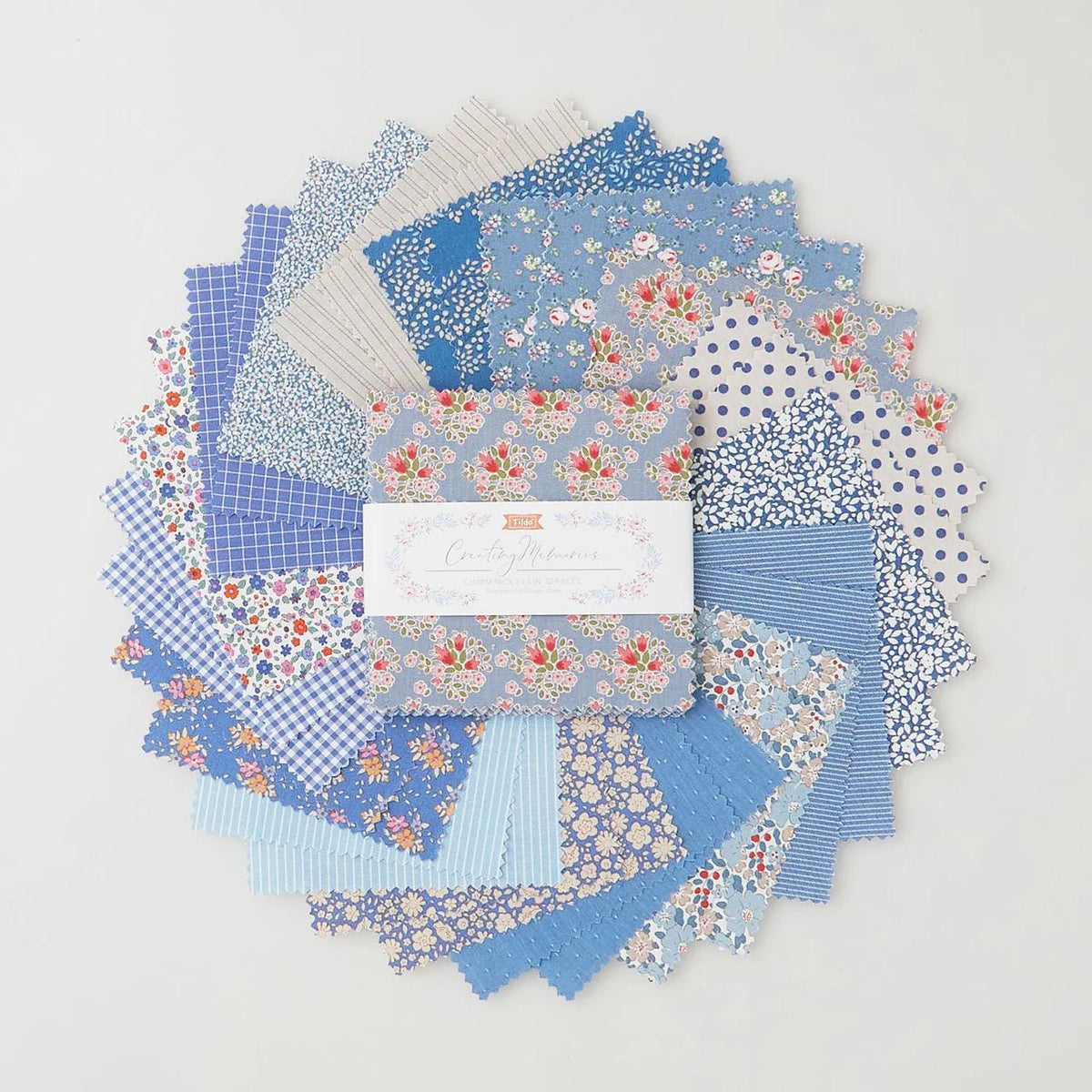 Tilda Creating Memories Summer and Ocean Blues Fabric Collection 16pc Fat Eight Bundle Authentic Premium 100% Cotton Fabrics