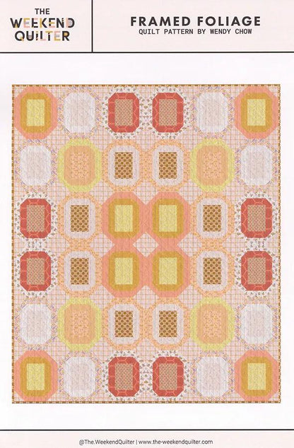 Art Gallery Framed Foliage Quilt Kit Featuring Sewcial Bee Collective GeoBloom Fabric Collection Authentic Premium 100% Cotton Fabrics