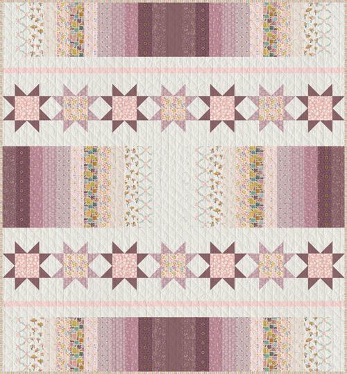 Art Gallery Gradient Garden Quilt Kit Featuring Sewcial Bee Collective GeoBloom Fabric Collection Authentic Premium 100% Cotton Fabrics