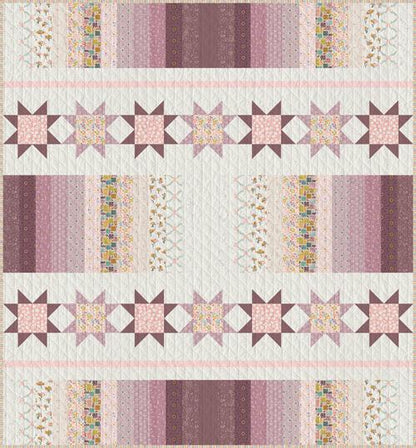Art Gallery Gradient Garden Quilt Kit Featuring Sewcial Bee Collective GeoBloom Fabric Collection Authentic Premium 100% Cotton Fabrics