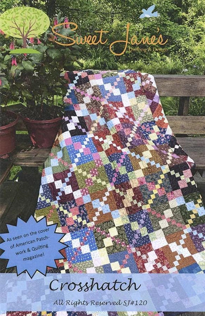 Sweet Jane's Quilting & Design Crosshatch Quilt Pattern - 5 Size Variations Per Pattern