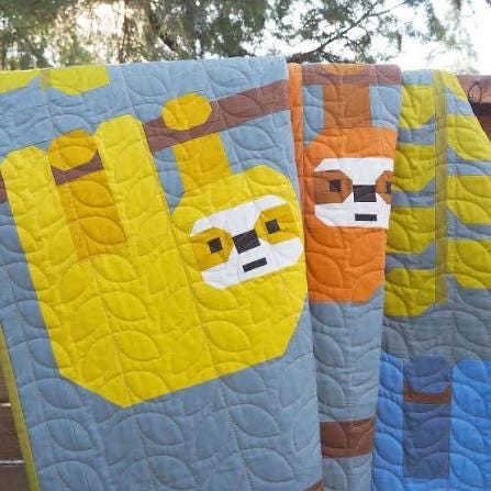 Elizabeth Hartman Snuggly Sloths Pattern EH-085 - 3 Size Variations Per Pattern