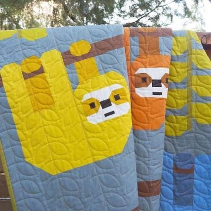 Elizabeth Hartman Snuggly Sloths Pattern EH-085 - 3 Size Variations Per Pattern
