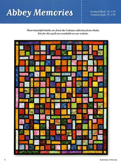 Tricia Cribbs Turning Twenty Stained Glass & Scraps Quilt Pattern Book (Softcover)