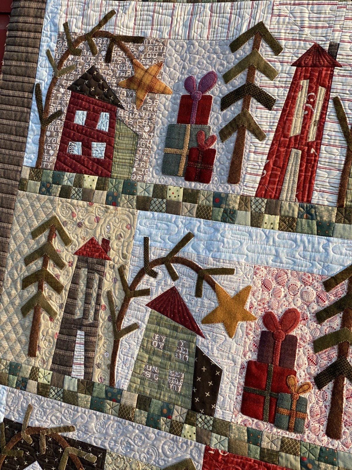 One Sister Merry Side of the Street Quilt Pattern Book Finished Size: 44"x66"