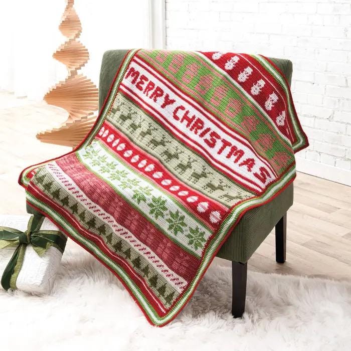 Annie's Attic Crochet Festive Christmas Crochet Afghans (Softcover) 871890