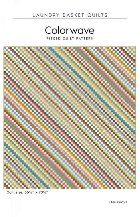Laundry Basket Quilts Colorwave Quilt Pattern LBQ-1357-P Finished Size: 65.50"x70.5"
