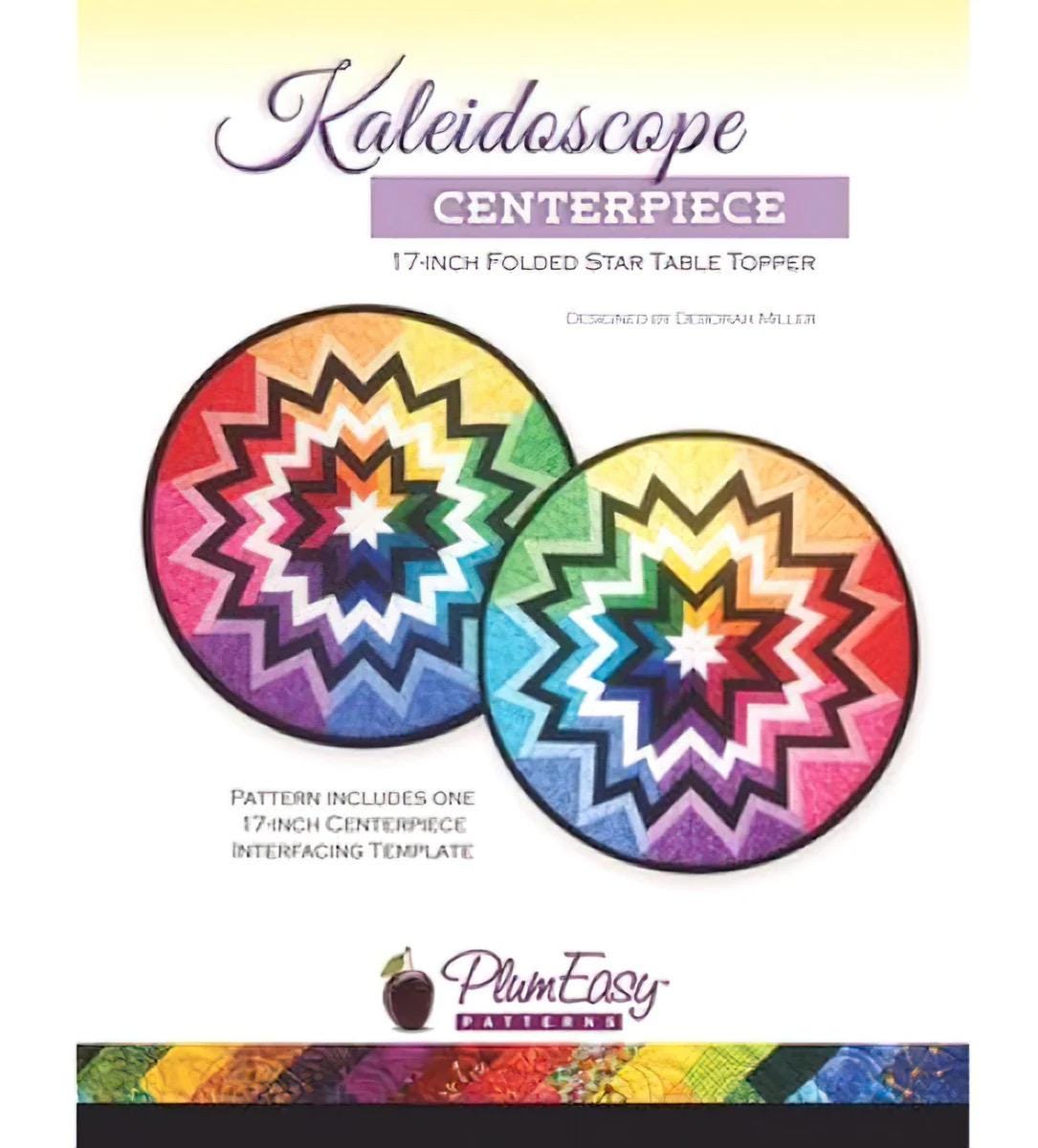 Plum Easy Patterns Kaleidoscope Centerpiece 17" Folded Star Table Topper Pattern PEP-127