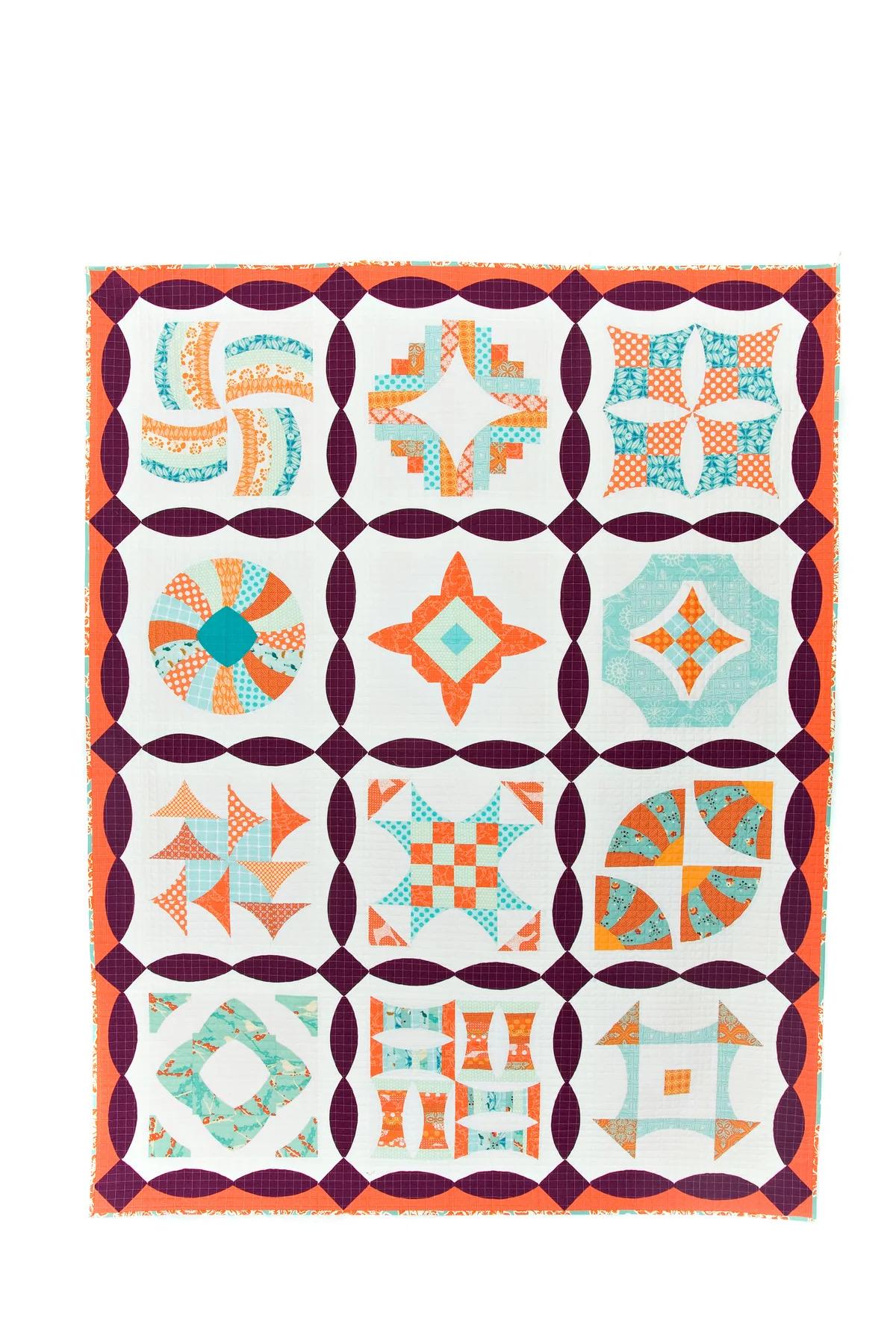 Sew Kind of Wonderful Curve It Up Quilt Pattern #408 - 2 Size Variations (SKW Rulers Sold Separately)