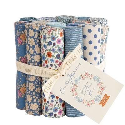 Tilda Creating Memories Summer & Ocean Blues Fabric Collection 16pc Fat Eight Bundle Authentic Premium 100% Cotton Fabrics