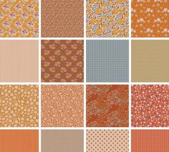 Tilda Creating Memories Autumn Thanksgiving Halloween Fabric Collection 16pc Fat Eight Bundle Authentic Premium 100% Cotton Fabrics