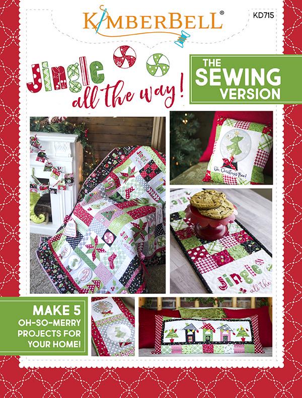 RETIRED!! Kimberbell Jingle All The Way Fabric/Backing Kit (Optional Thread Sets Available)