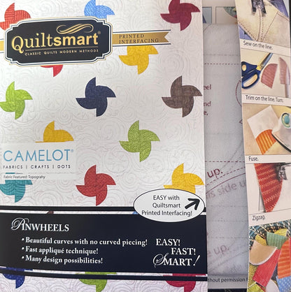 Quiltsmart Pinwhells Quilt Printed Interfacing Pack - 2 Size Variations Per Pack