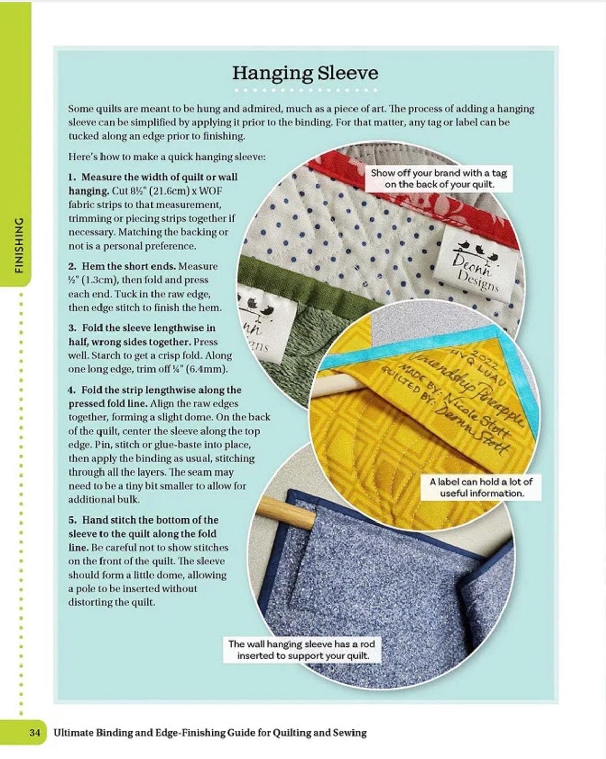 Landauer Publishing Deonn Stott Ultimate Binding & Edge-Finishing Guide For Quilting and Sewing (Softcover)
