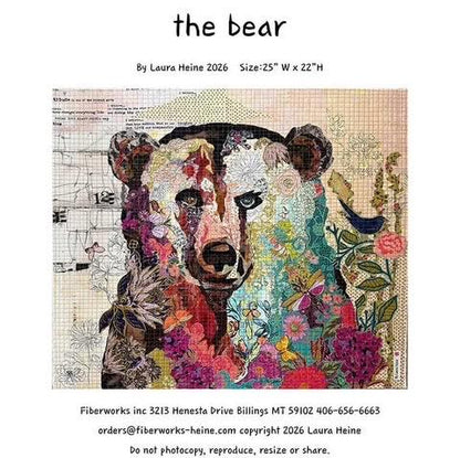 Fiberworks Laura Heine The Bear Wall Quilt Pattern Finished Size: 25"x22"