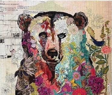 Fiberworks Laura Heine The Bear Wall Quilt Pattern Finished Size: 25"x22"