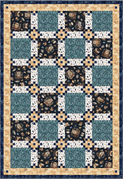 Fabric Cafe Harbor View Quilt Pattern - Uses Only 5 Yards of Fabric Finished Size: 53"x77"