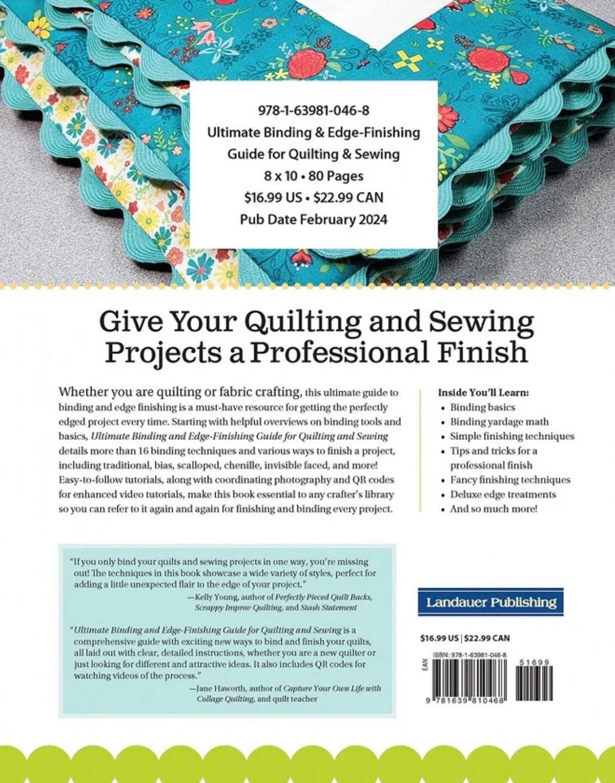 Landauer Publishing Deonn Stott Ultimate Binding & Edge-Finishing Guide For Quilting and Sewing (Softcover)