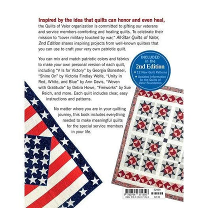 All-Star Quilts of Valor - 25 Patriotic Patterns From Star Designers (Spiral Bound)