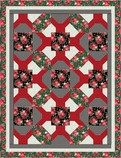 Fabric Cafe Boardwalk Quilt Pattern - Uses Only 5 Yards of Fabric Finished Size: 51"x67"