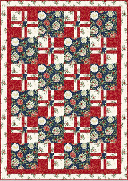 Fabric Cafe Daydream Quilt Pattern - Uses Only 3 Yards of Fabric Finished Size: 42"x60"
