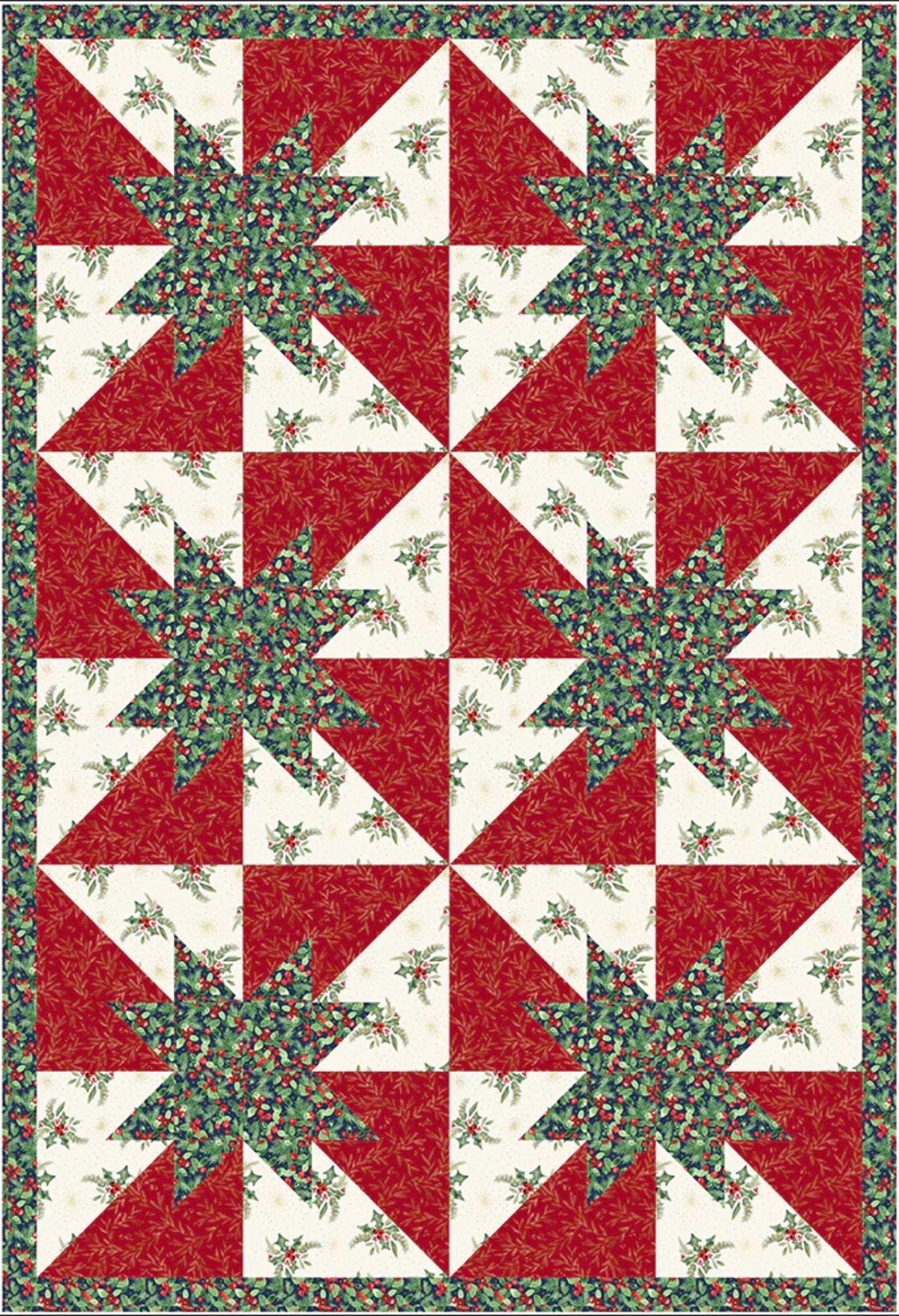 Fabric Cafe Radiant Quilt Pattern - Uses Only 3 Yards of Fabric Finished Size: 38.5"x56.5"