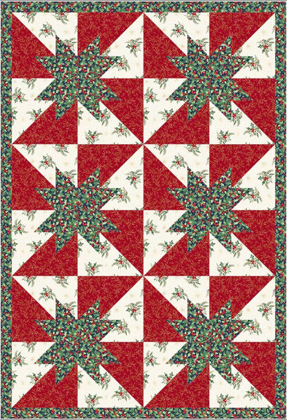Fabric Cafe Radiant Quilt Pattern - Uses Only 3 Yards of Fabric Finished Size: 38.5"x56.5"