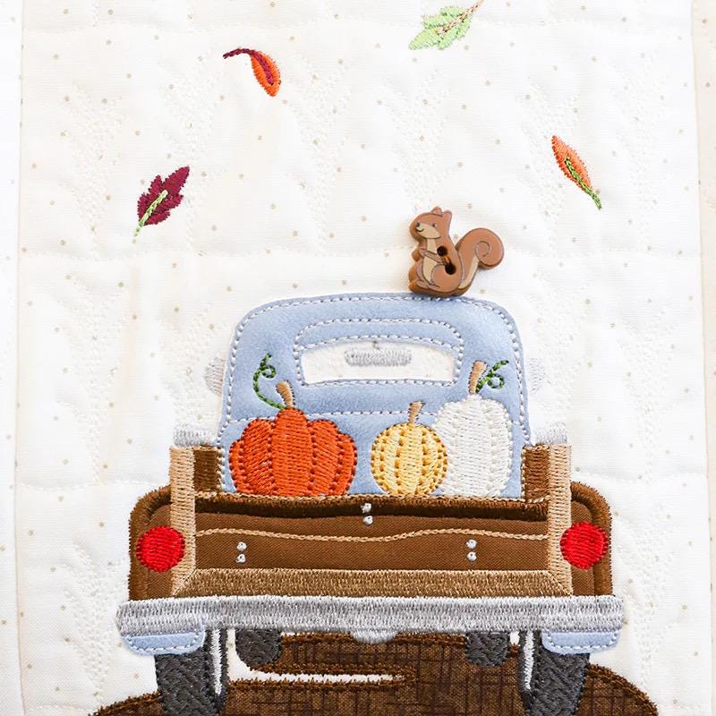 Kimberbell Autumn Acres Bench Pillow Collection (Options: Pattern Book w/Code, Embellishment Kit, Fabric Kit, Thread Set)