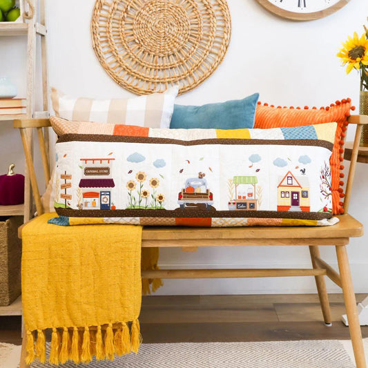 Kimberbell Autumn Acres Bench Pillow Collection (Options: Pattern Book w/Code, Embellishment Kit, Fabric Kit, Thread Set)