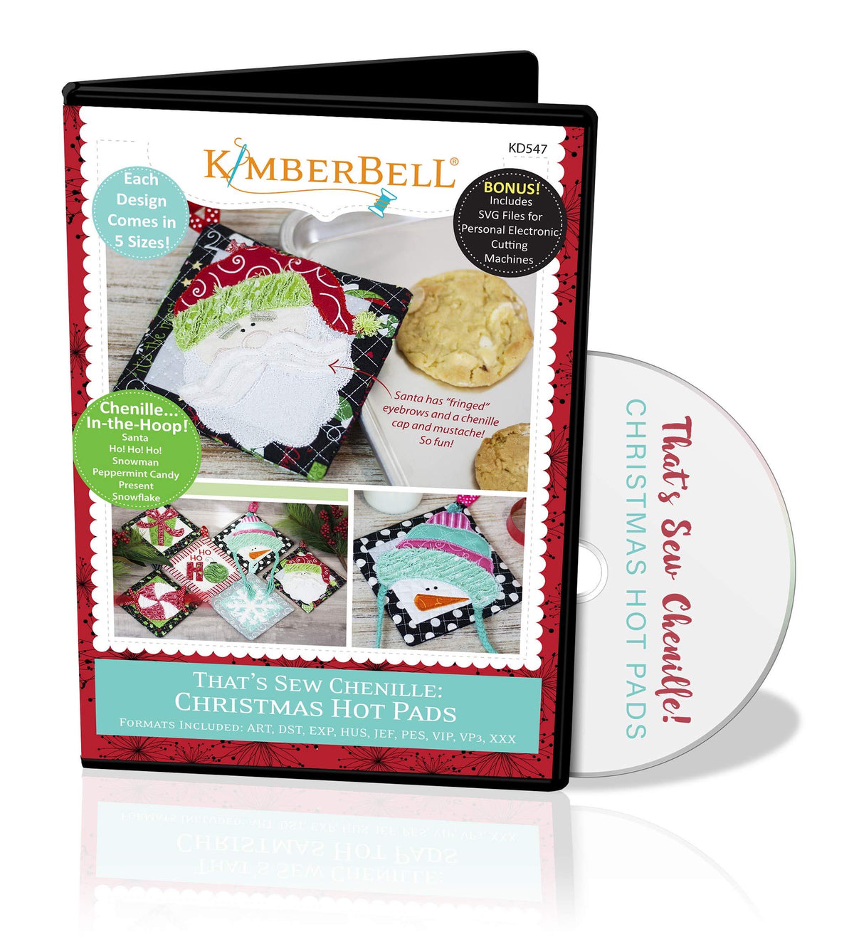 RETIRED!! Kimberbell That's Sew Chenille: Christmas Hot Pads ME CD