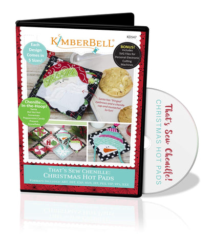 RETIRED!! Kimberbell That's Sew Chenille: Christmas Hot Pads ME CD
