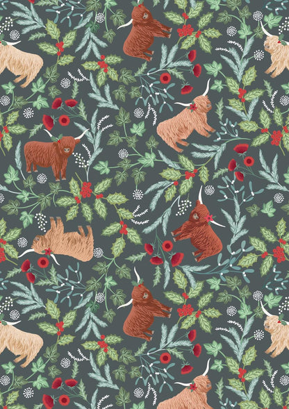 Lewis & Irene Celtic Christmas Fabric Collection Highlands on Iced Forest C130C Authentic Premium 100% Cotton Quilt Shop Quality Fabrics