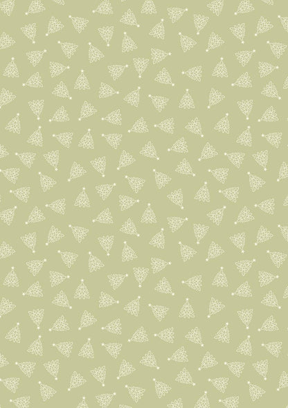 Lewis & Irene Celtic Christmas Fabric Collection Celtic Trees on Festive Sage C131B Authentic Premium 100% Cotton Quilt Shop Quality Fabrics
