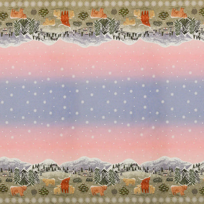 Lewis & Irene Celtic Christmas Fabric Collection Double Edge Border Panel C137 Authentic Premium 100% Cotton Fabrics