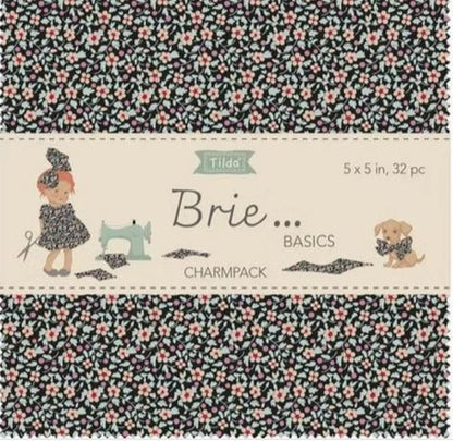 Tilda Brie Fabric Collection 32pc 5" Charm Pack Authentic Premium 100% Cotton Fabrics