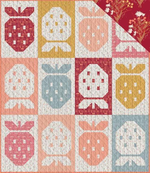 Art Gallery Summerberry Quilt Kit Featuring Sewcial Bee Collective Summer Homestead Fabric Collection Authentic Premium 100% Cotton Fabrics