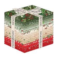 Maywood Studio Winter Wreaths Fabric Collection 19pc Fat Quarter Bundle Authentic Premium 100% Cotton Fabrics