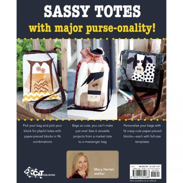 C&T Publishing Mary Hertel Cute and Clever Totes Pattern Book (Softcover)