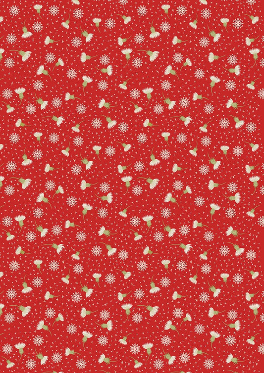 Lewis & Irene Celtic Christmas Fabric Collection Thistledown on Red C134B Authentic Premium 100% Cotton Quilt Shop Quality Fabrics