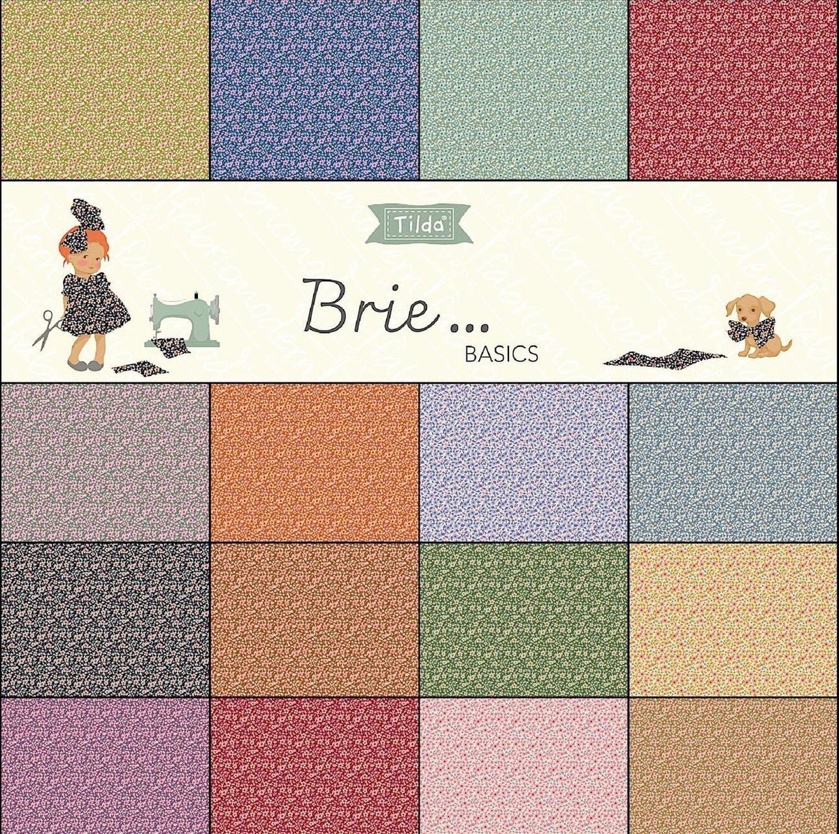 Tilda Brie Basics Fabric Collection 16pc Fat Quarter Bundle