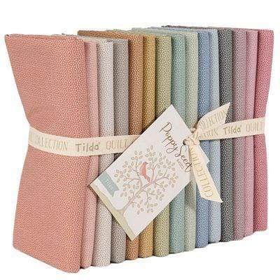 Tilda Poppy Seed Basics Fabric Collection 15pc Fat Quarter Bundle
