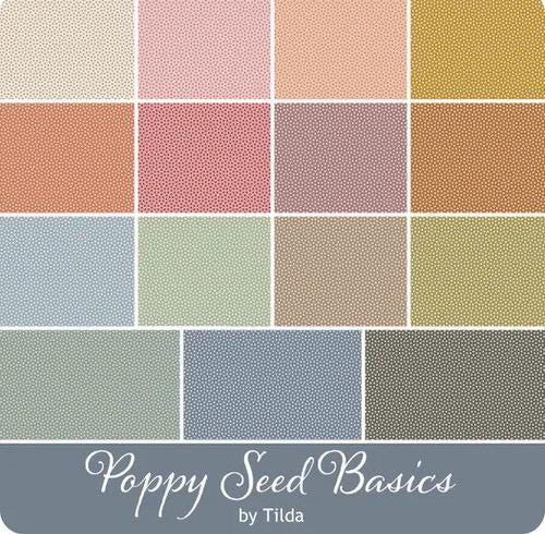 Tilda Poppy Seed Basics Fabric Collection 15pc Fat Quarter Bundle