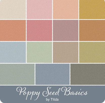 Tilda Poppie Seed Fabric Collection 30pc 5" Charm Pack Authentic Premium 100% Cotton Fabrics