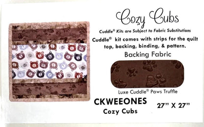 Shannon Fabrics Wee Ones Cozy Cubs Cuddle Kit