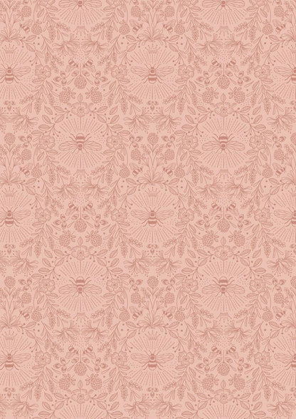 Lewis & Irene Queen Bee Fabric Collection Queen Bee on Peach A502.2