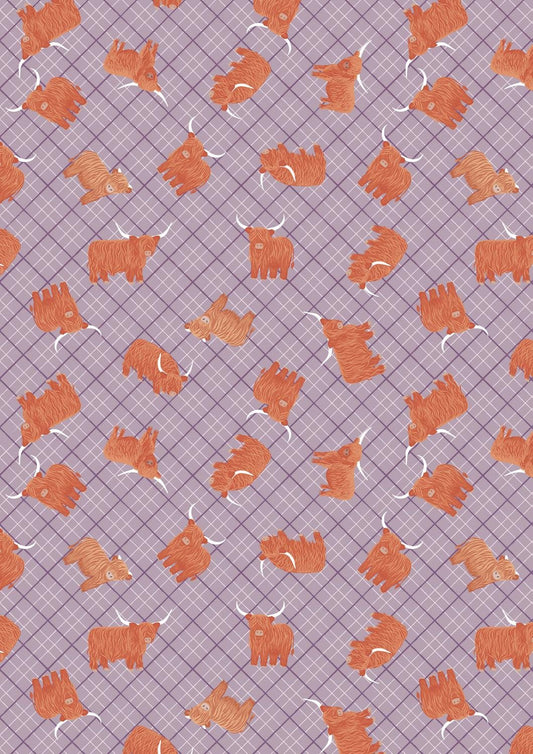 Lewis & Irene A Celtic Summer Fabric Collection Highlands Check Heather A992C