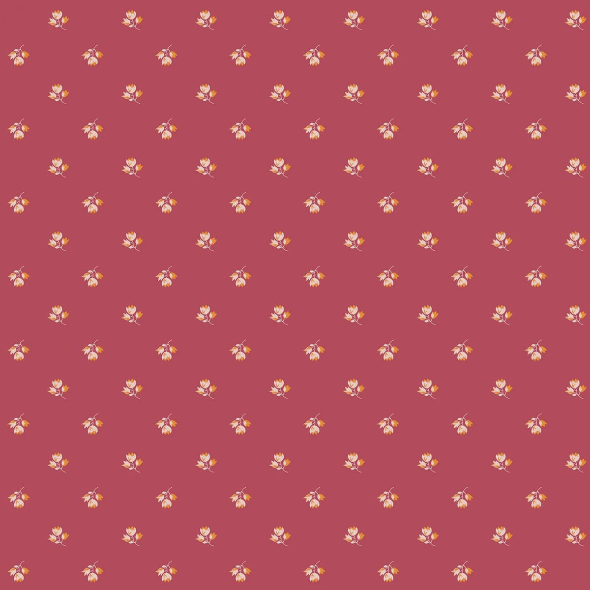 END OF BOLT 8.5" Riley Blake Porch Swing Fabric Collection Tiny Flowers on Berry C14056-Berry