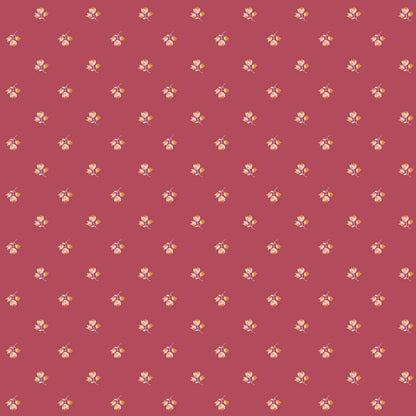 END OF BOLT 8.5" Riley Blake Porch Swing Fabric Collection Tiny Flowers on Berry C14056-Berry