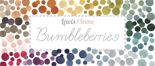 Lewis & Irene Bumbleberries Blenders Fabric Collection Silver Metallic BB149